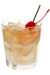 Whiskey sour old fashioned drink with cherries.